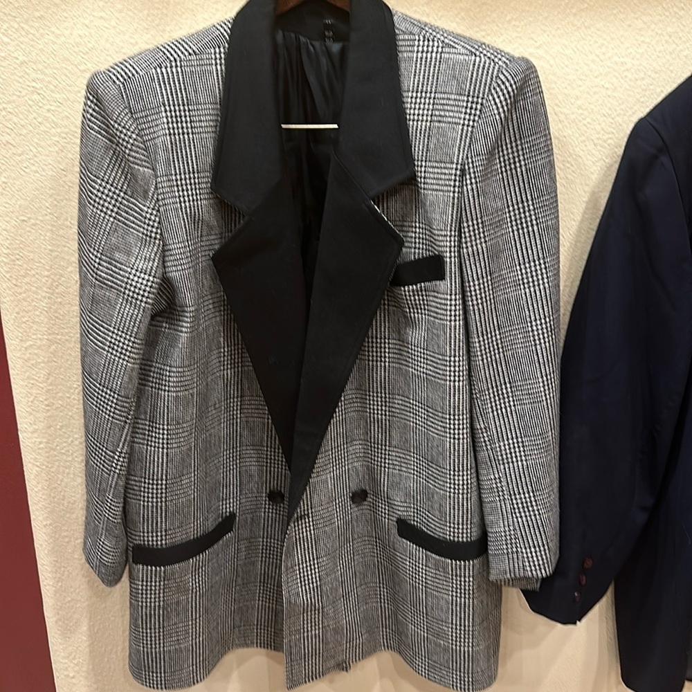 Black and White Suit Jacket.